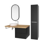 Mereo Zrcadlo oválné 50x80 cm, LED osvětlení a odmlžování CN170