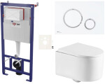 Závěsný WC set do lehkých stěn / předstěnová SAT SIKOSSREX7276K SIKOSSREX7276K