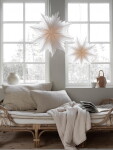 Watt & Veke Závěsná svítící hvězda Oslo White 60 cm, bílá barva, papír
