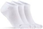 Craft CORE DRY FOOTIES 3 PAIR 1910638-900000 bílé - Běžecké ponožky CRAFT CORE Dry Footies - tři páry Velikost textilu: 43-45