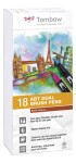 Tombow Tombow, ABT-18P-3, ABT Dual Brush pen, oboustranné popisovače, Earth tone, 18 ks
