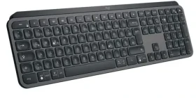 Logitech Wireless MX Keys MAC černo-šedá / Bezdrátová klávesnice / podsvícená / Bluetooth+RF / US (920-009558)