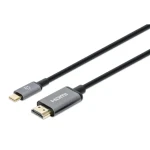 Manhattan adaptérový kabel USB-C na HDMI 4K 60Hz černý / Kabel / USB-C - HDMI / 3840 x 2160 px / 60 Hz / 1 m (153591)