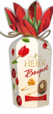 Bonboniéra Heidi BOUQUET 120 g MILK &amp; HAZELNUT