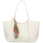 Moderní dámská koženková kabelka na rameno Olga, béžová