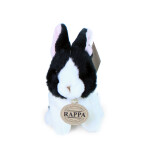 Plyšový králík bílo-černý sedící 16 cm, ECO-FRIENDLY