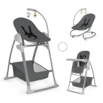 Hauck Jídelní Set Sit N Relax 3v1 (židlička, sedátko na židličku, křesílko), Dark Grey (HK665558)