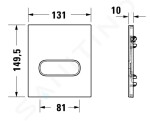 DURAVIT - DuraSystem Ovládání splachování pisoáru, lesklý chrom WD5004021000