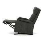 Relaxační křeslo, elektrické kabelové ovládání, šedá, látka, TV-L8960 GREY2