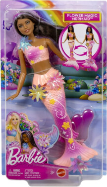 Barbie kouzelná květinová mořská panna - tmavovláska - Mattel Barbie