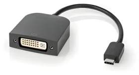 Nedis USB-C adaptér na DVI-D černý / Adaptér / USB 3.2 Gen 1 / DVI-D 24+1 / 1080p / 0,2m (CCGP64552BK02)