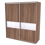 Nábytek Mikulík Skříň FLEXI 2 - 2x dveře dělené sklem LACOBEL ROZMĚR: (š/v/h) 200 x 240 x 65 cm