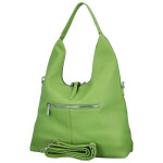 Módní dámská koženková kabelka na rameno Marixa, zelená