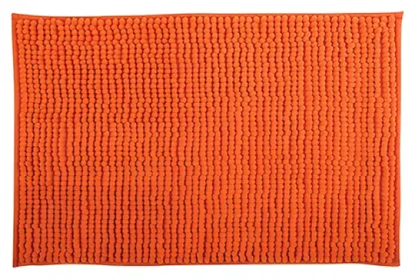 MSV CHENILLE oranžová / Koupelnová předložka / mikrovlákno / protiskluzová / 50 x 80 cm