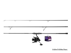 Delphin Kaprařský set CorsaBLACK Nero 3,6m 3lb 3díl + naviják 6T + 0,30mm,Delphin Kaprařský set CorsaBLACK Nero 3,6m 3lb 3díl + naviják 6T + 0,30mm