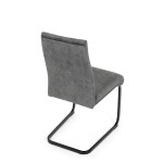Židle jídelní, šedý samet, černá pohupová podnož