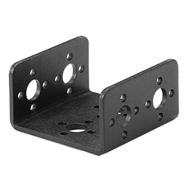 Hliníkový držák servomotoru U2 – rovný, černý, 25x45mm (pro MG995/MG996)