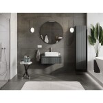 MEXEN/S - Rivel koupelnová skříňka pod umyvadlo 70 cm s deskou, 1 šuplík, reliéf , grafit mat 91A20-07023-1-BFC66