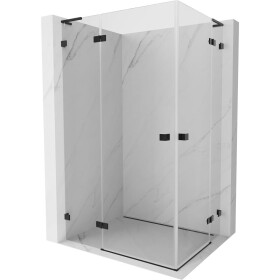 MEXEN/S - Lunar L Duo sprchový kout dveře křídlové 120 x 90, transparent, černá 834L-120L-090P-70-00