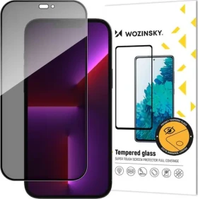 Wozinsky Privacy Glass Anti Spy černá / Ochranné sklo / Privacy filtr / Apple iPhone 15 Pro Max