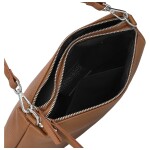 Trendy dámská kožená kabelka na rameno Annisa, koňaková