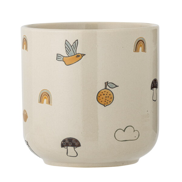 Bloomingville Béžový kameninový květináč Agnes 16 cm