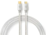 Nedis USB-C - Micro-B USB 2.0 opletený / USB kabel / 480 Mbps / pozlacené konektory / 2 m (CCTB60650AL20)