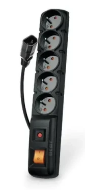 Acar F5 IEC 1.5m kabel / 5 zásuvek / přepěťová ochrana / C14 do UPS (ppacarf5-2iec)
