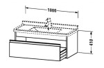 DURAVIT - Ketho Umyvadlová skříňka 41x100x46 cm, 1 zásuvka, lesklá bílá KT666502222