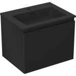 MEXEN/S - Orio koupelnová skříňka 60 cm s umyvadlem Otis, 1 šuplík, černá mat 91A10-06047-1-BF71-W18M71
