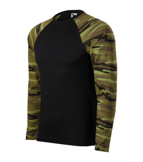 Camouflage LS triko unisex camouflage green S