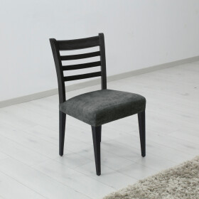 DekorTextil Potah elastický na sedák židle Estivella (odolný proti skvrnám) - tmavě šedý (2 ks) DEK-ESTIVELLASEDYZIDLE