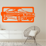 Samolepka Ford Mustang Barva: růžová, Velikost: 80 x 37 cm