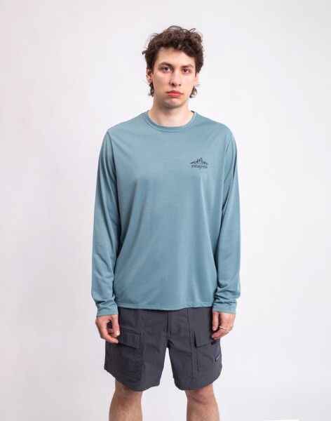 Tričko Patagonia M's L/S Capilene® Cool Daily Shirt - Cloud Crag Blue Sage - Light Blue Sage X-Dye