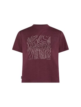 ICEBREAKER Wmns Merino 150 Tech Lite SS Crop Tee Gr8, Dark Berry velikost: L