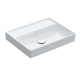 VILLEROY & BOCH - Collaro Umyvadlo nábytkové 60x47 cm, bez přepadu, bez otvoru pro baterii, CeramicPlus, Stone White 4A3363RW