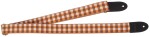 Cascha CUS-JW4 Ukulele Strap Jacquard - Checkered Orange