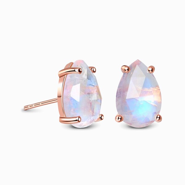 Emporial náušnice 14k zlato Vermeil GU-DR8927E-ROSEGOLD-MOONSTONE