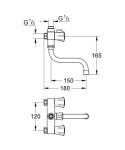 GROHE - Costa L Vanová víceúčelová baterie, rozteč 120 mm, chrom 26781001