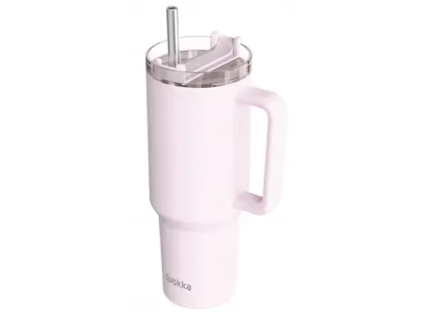 Quokka Nerezový termohrnek s brčkem Stream Light Pink 1200 ml (40047QO)