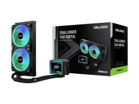 ASRock Challenger 240 Digital ARGB černá / Vodní chlazení CPU / 2x 120mm / 31 dB / 62,6 CFM / Intel + AMD (Challenger 240 Digital)