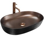 REA - Keramické umyvadlo na desku CLEO 61 Copper Bush / Black REA-U6383