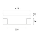 Nimco Kibo chrom držák na ručníky 63 cm Ki 14061-26 Ki 14061-26
