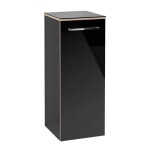 VILLEROY & BOCH - Avento Boční skříňka, 35x89x37 cm, 1 dvířka, Crystal Black A89500B3