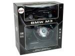 Mamido Auto na dálkové ovládání R/C BMW M3 1:18 se zvukem a světly černé