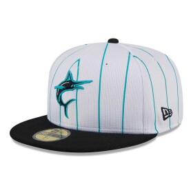 New Era Pánská kšiltovka Miami Marlins MLB 2025 Batting Practice 59FIFTY Fitted Velikost: 7 1/4