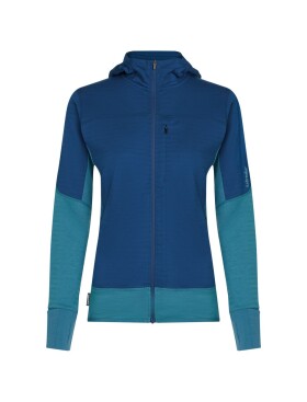ICEBREAKER Wmns 300 RealFleece Descender LS Zip Hood, Topaz/Atlantis/Cb velikost: S