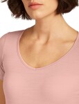 Dámské merino tričko s krátkým rukávem ICEBREAKER Wmns Siren SS Sweetheart, Blush velikost: M