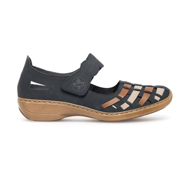 Polobotky Rieker 41369-14 Materiál/-Syntetický,Přírodní kůže (useň) - Lícová