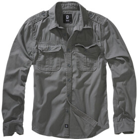 Brandit Košile Vintage Shirt Longsleeve 1/1 charcoal grey XL